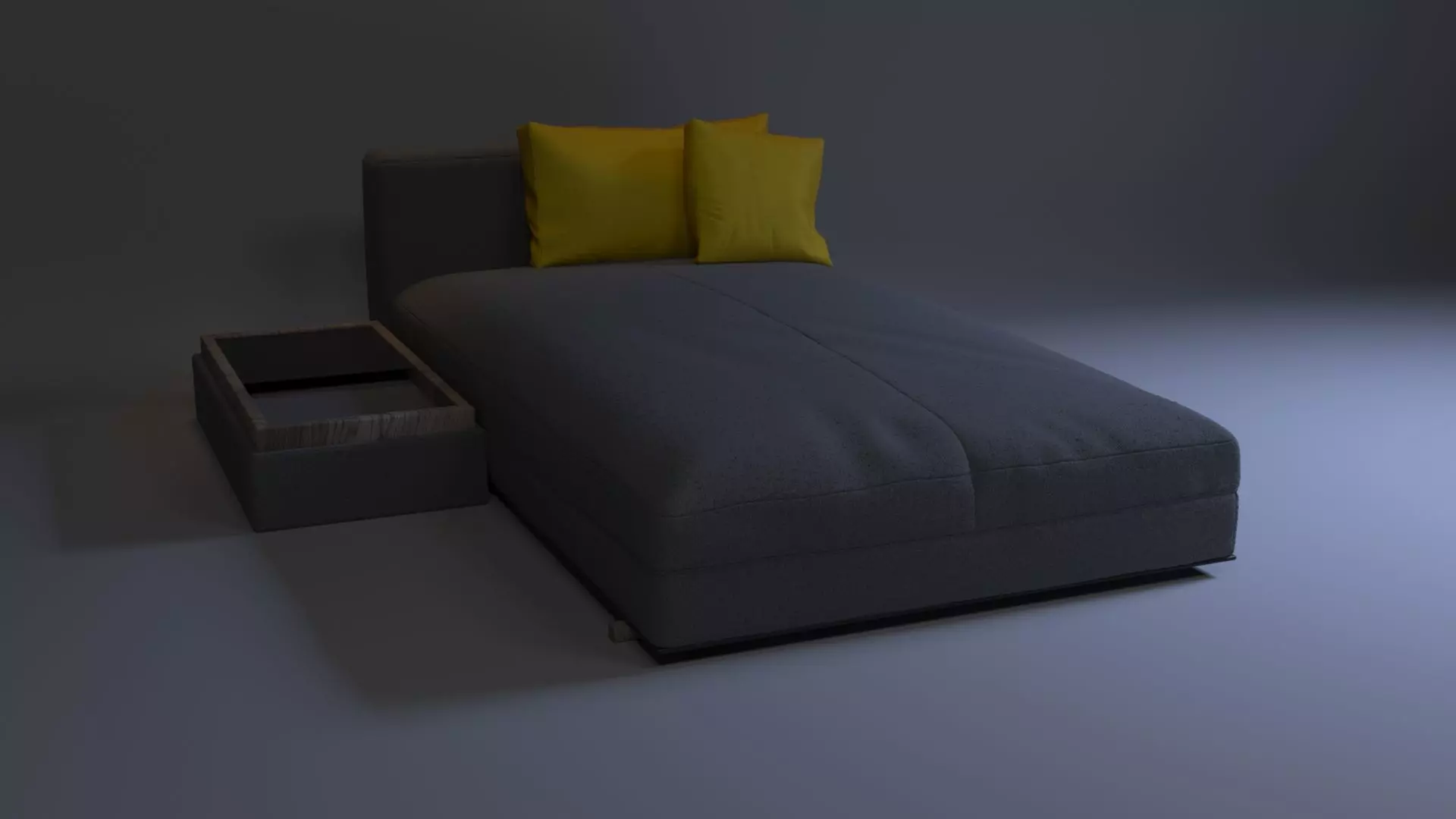Sofa bed 3D model_0