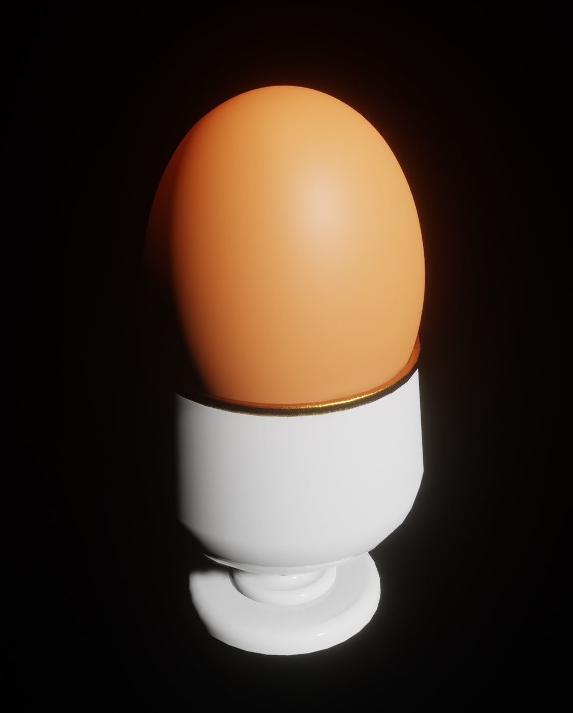 Dinnerware Set coffee cup with gold trim Low-poly 3D model_3