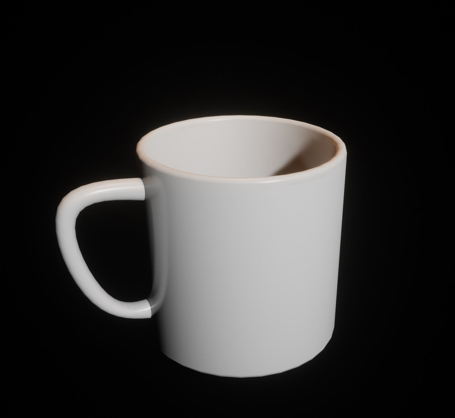 Dinnerware Set coffee cup with gold trim Low-poly 3D model_4