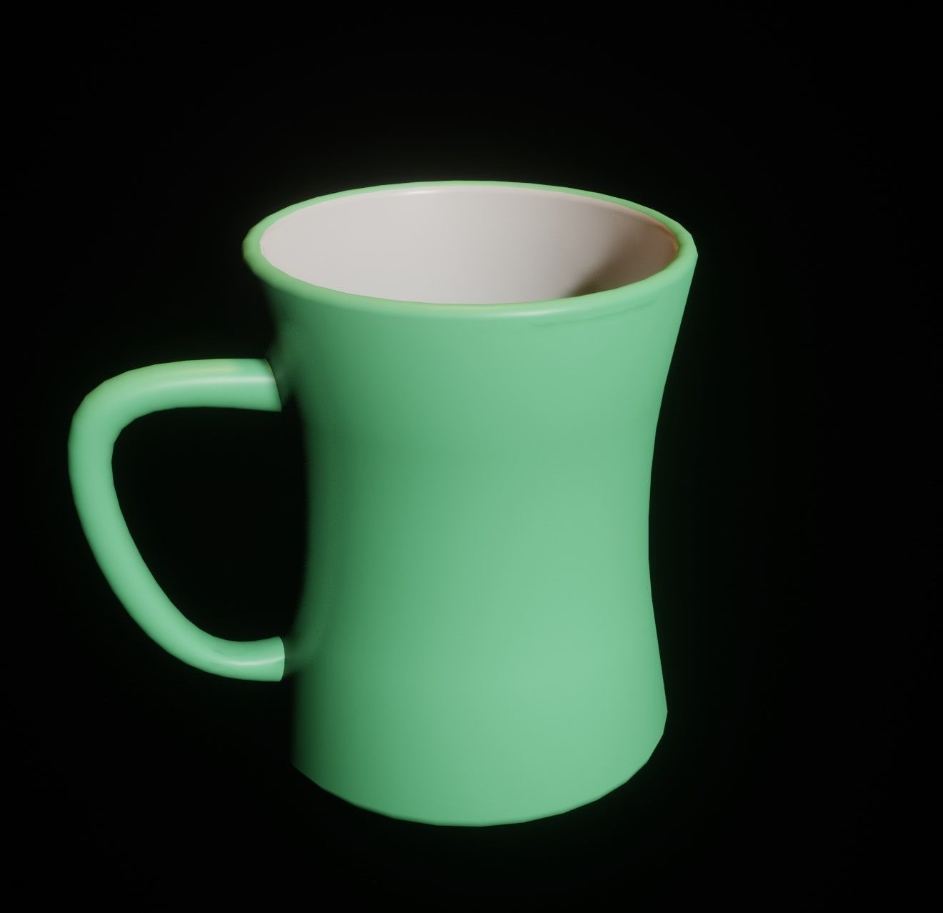 Dinnerware Set coffee cup with gold trim Low-poly 3D model_6