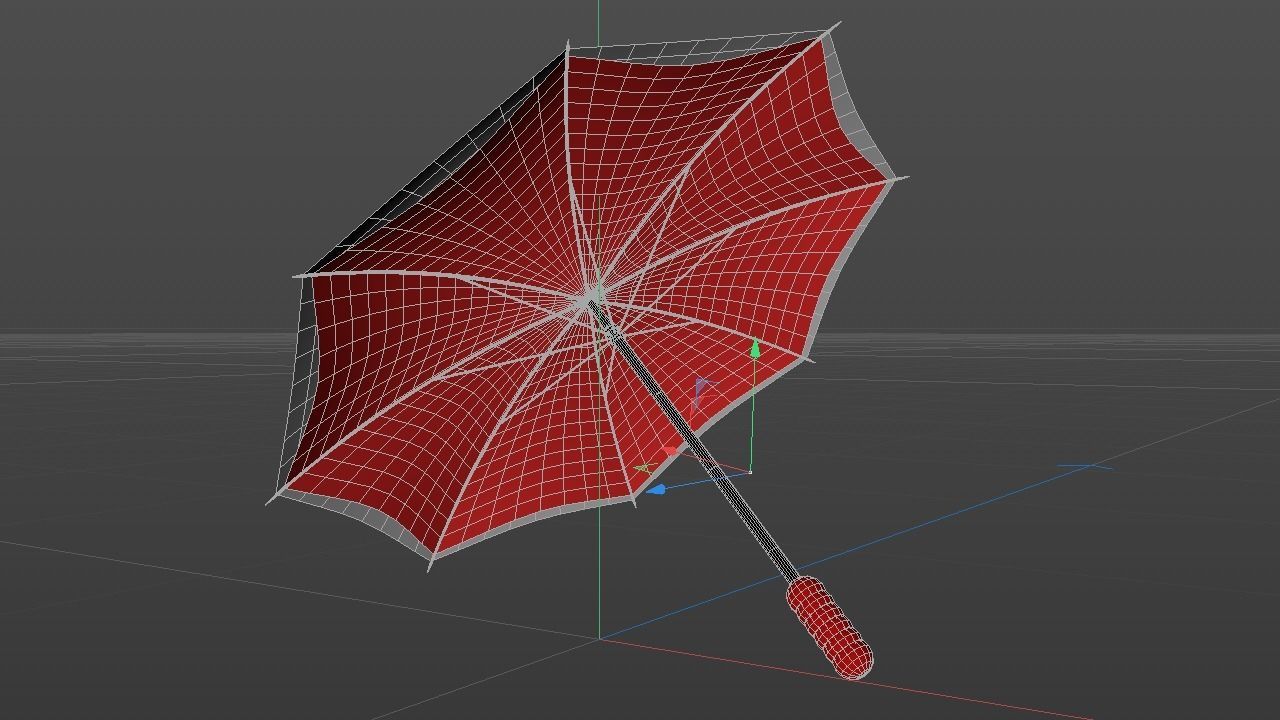 2 sides Umbrella 3D model_7