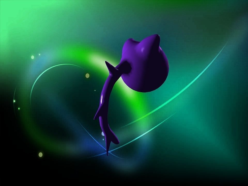Cooty the smile cat face ghost cartoon Low-poly 3D model_2