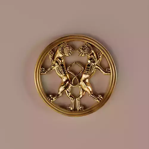 ancient achaemenid medallion 3D print model