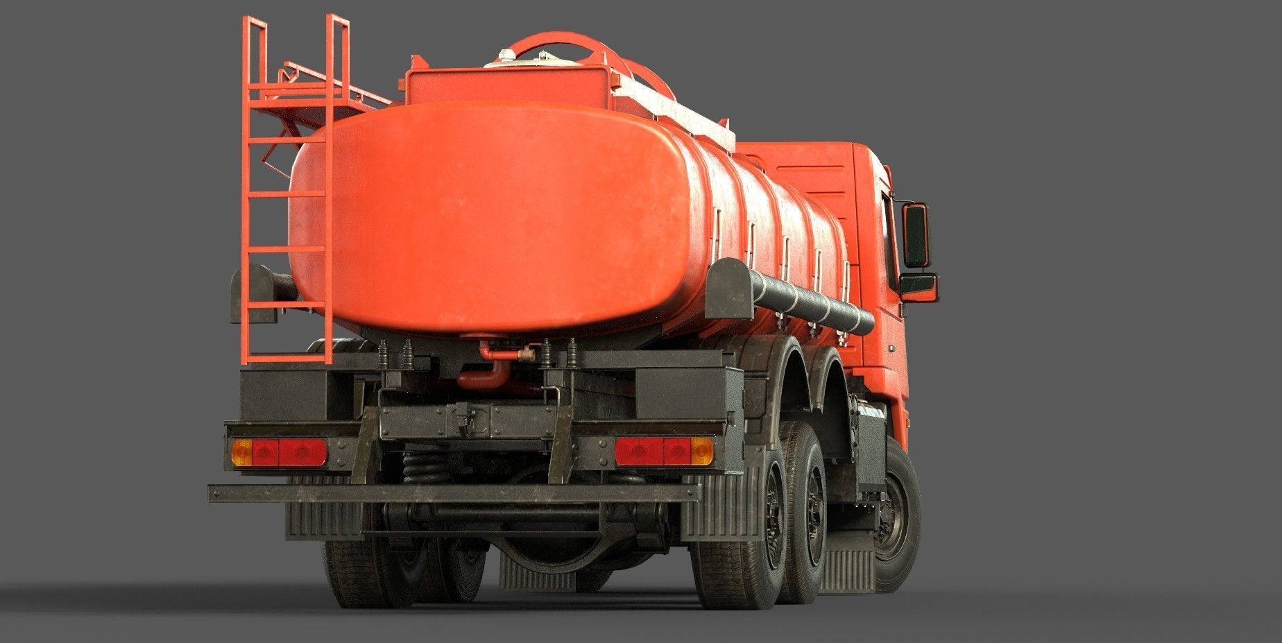 Cistern Tanker Truck for Unity3D Low-poly 3D model_14