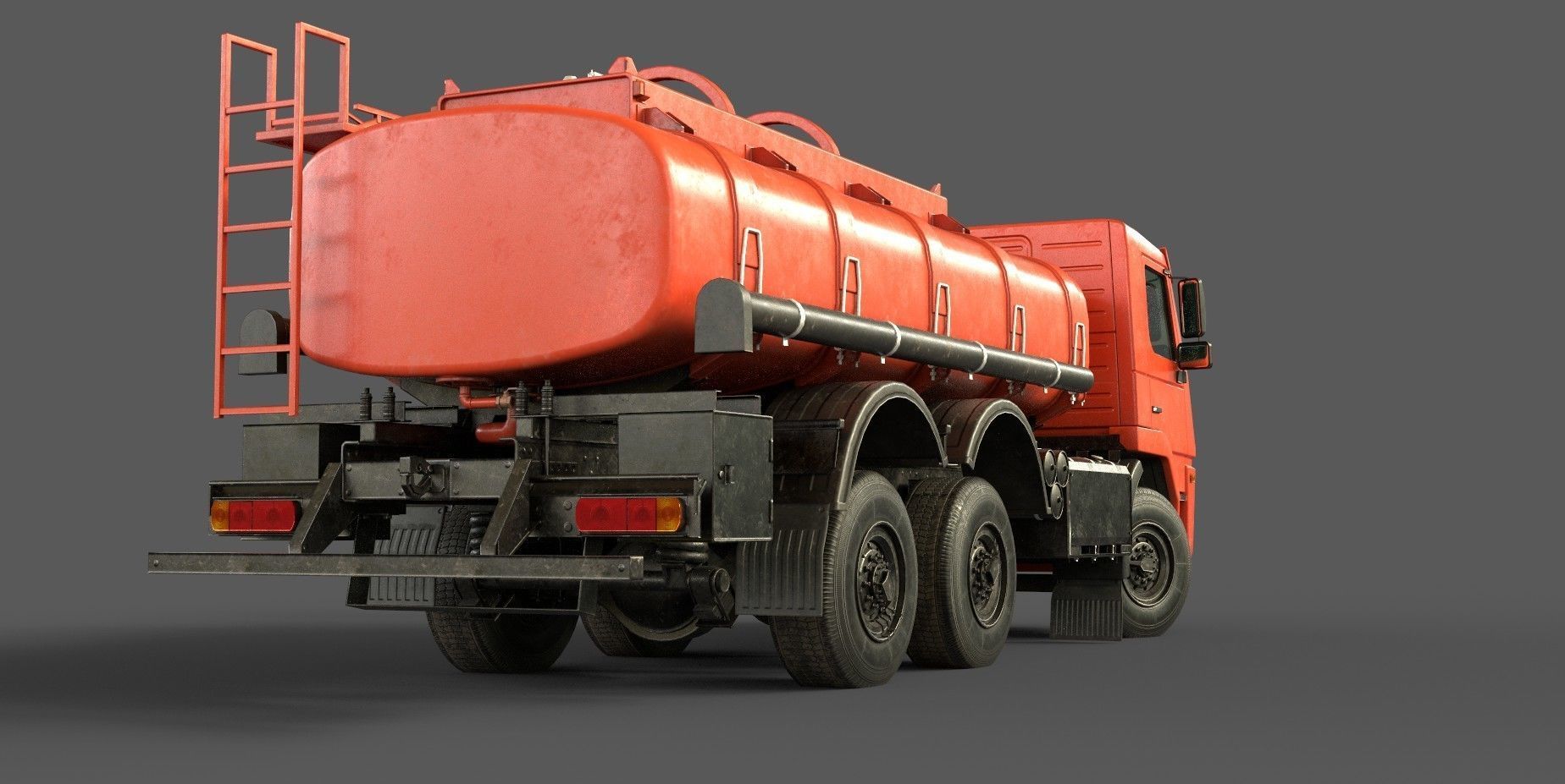 Cistern Tanker Truck for Unity3D Low-poly 3D model_12