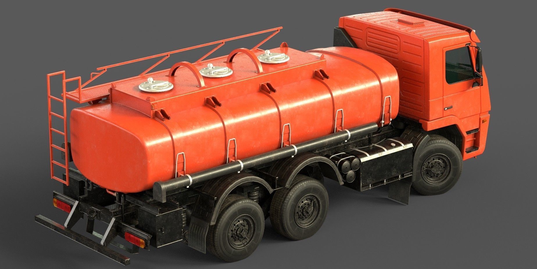 Cistern Tanker Truck for Unity3D Low-poly 3D model_15