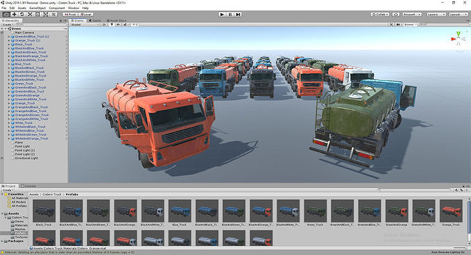 Cistern Tanker Truck for Unity3D Low-poly 3D model