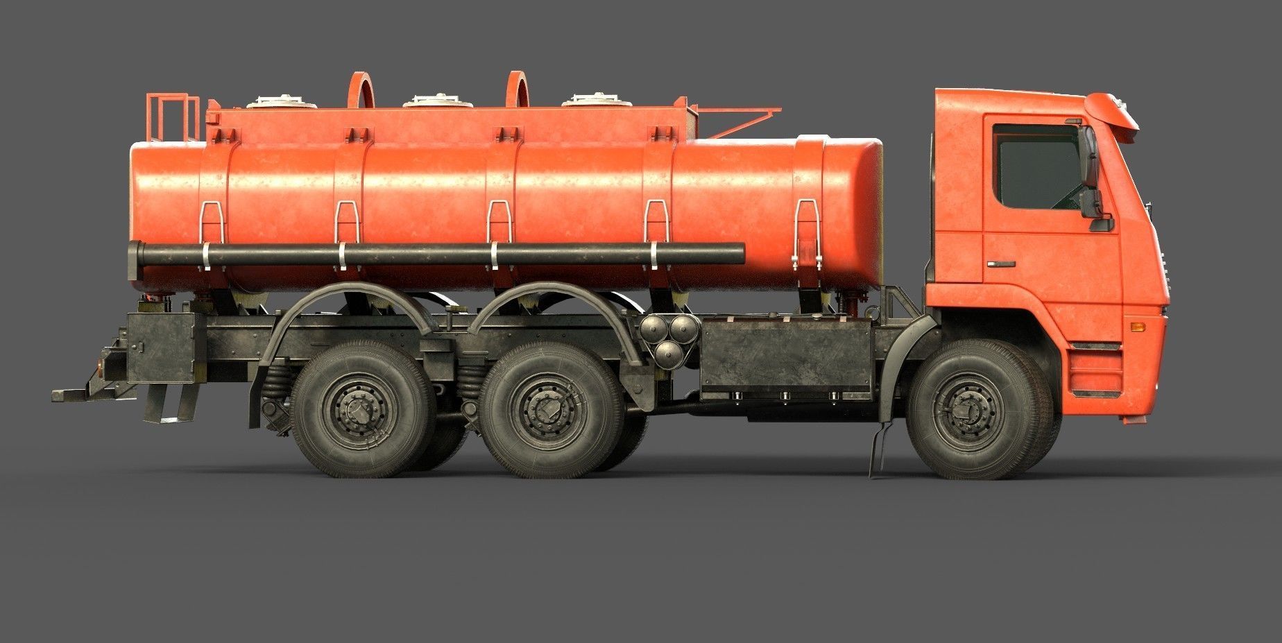 Cistern Tanker Truck for Unity3D Low-poly 3D model_7