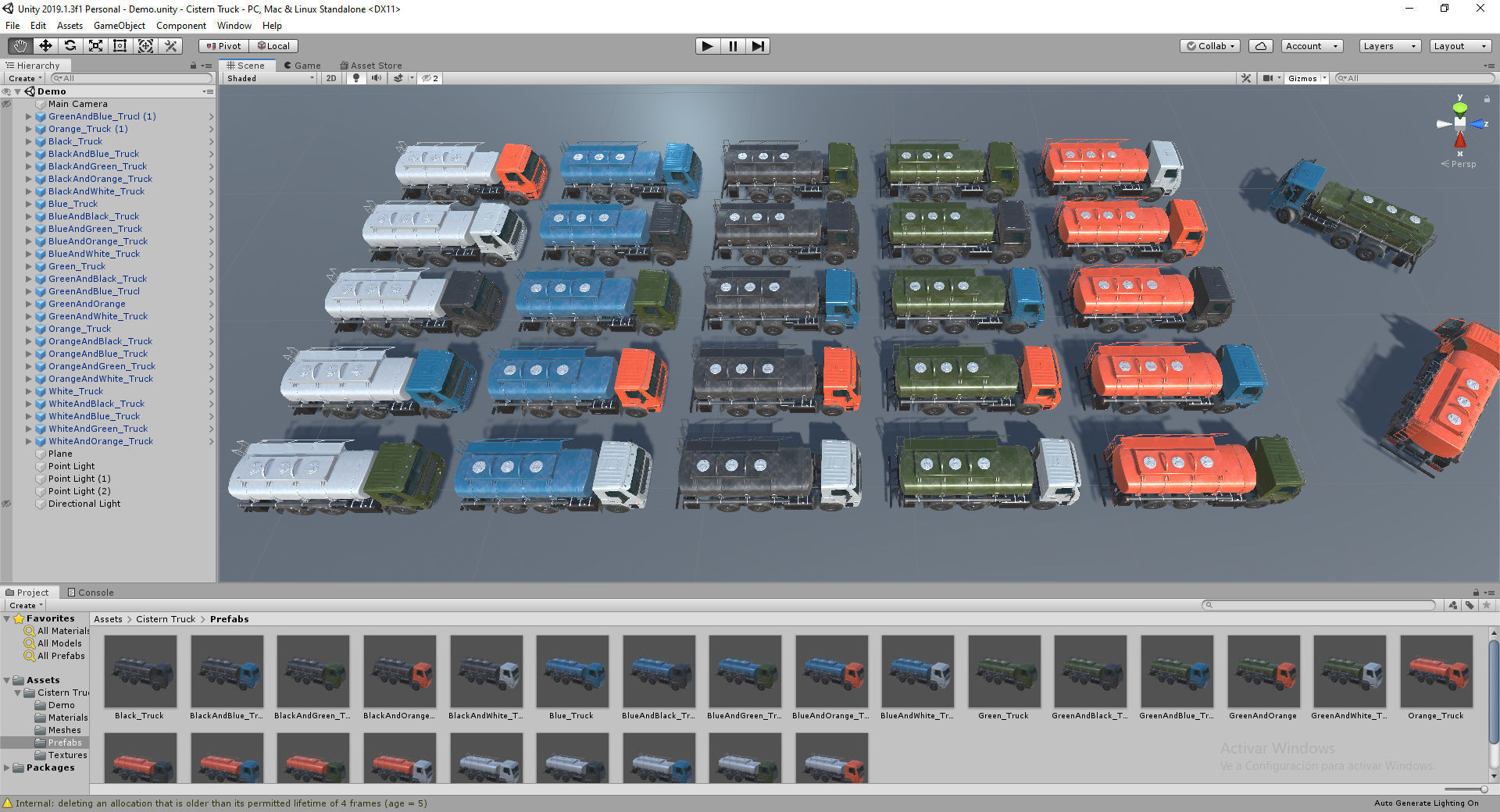 Cistern Tanker Truck for Unity3D Low-poly 3D model_2