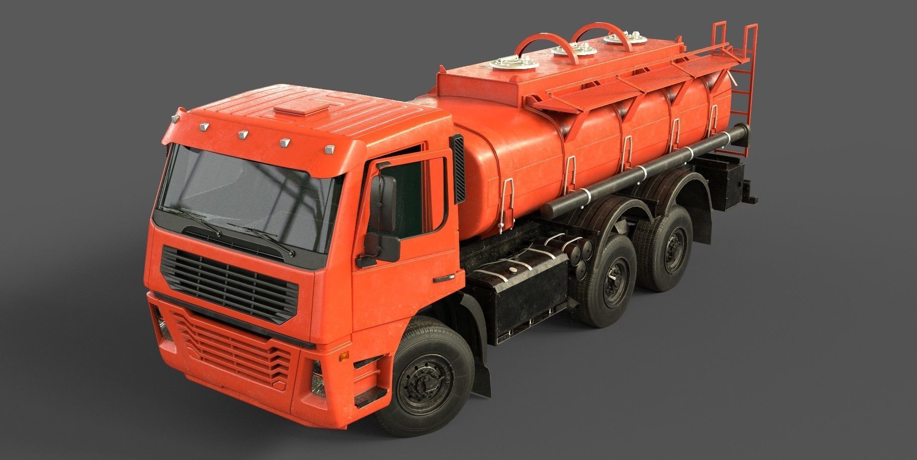 Cistern Tanker Truck for Unity3D Low-poly 3D model_10