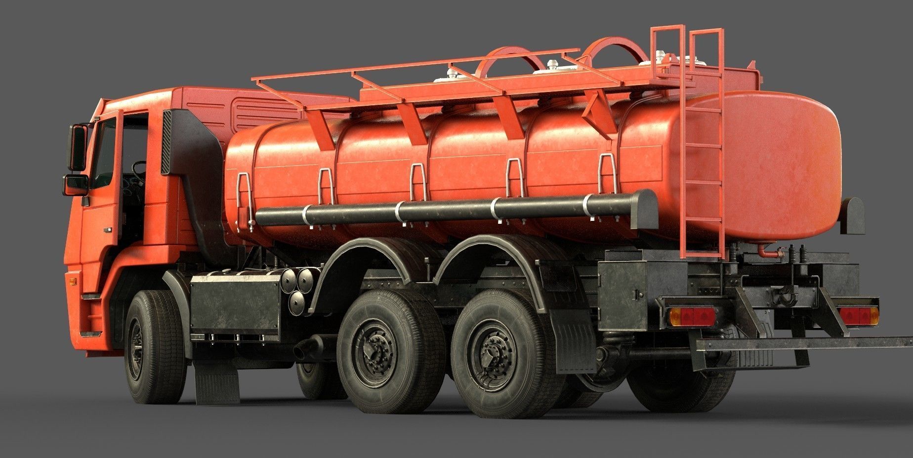 Cistern Tanker Truck for Unity3D Low-poly 3D model_13