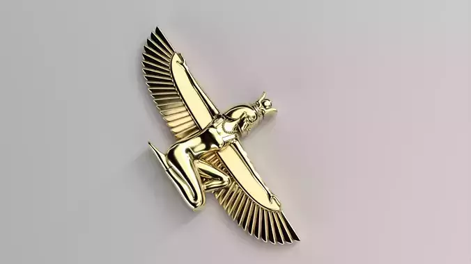 Winged Isis Godess necklace 3D print model