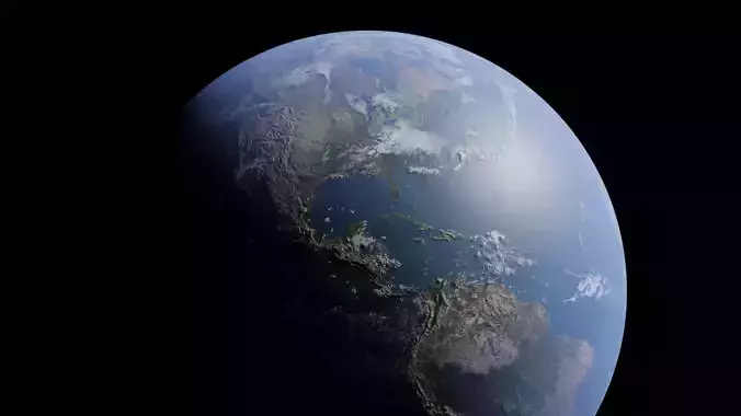 Earth - 3D from space 3D model