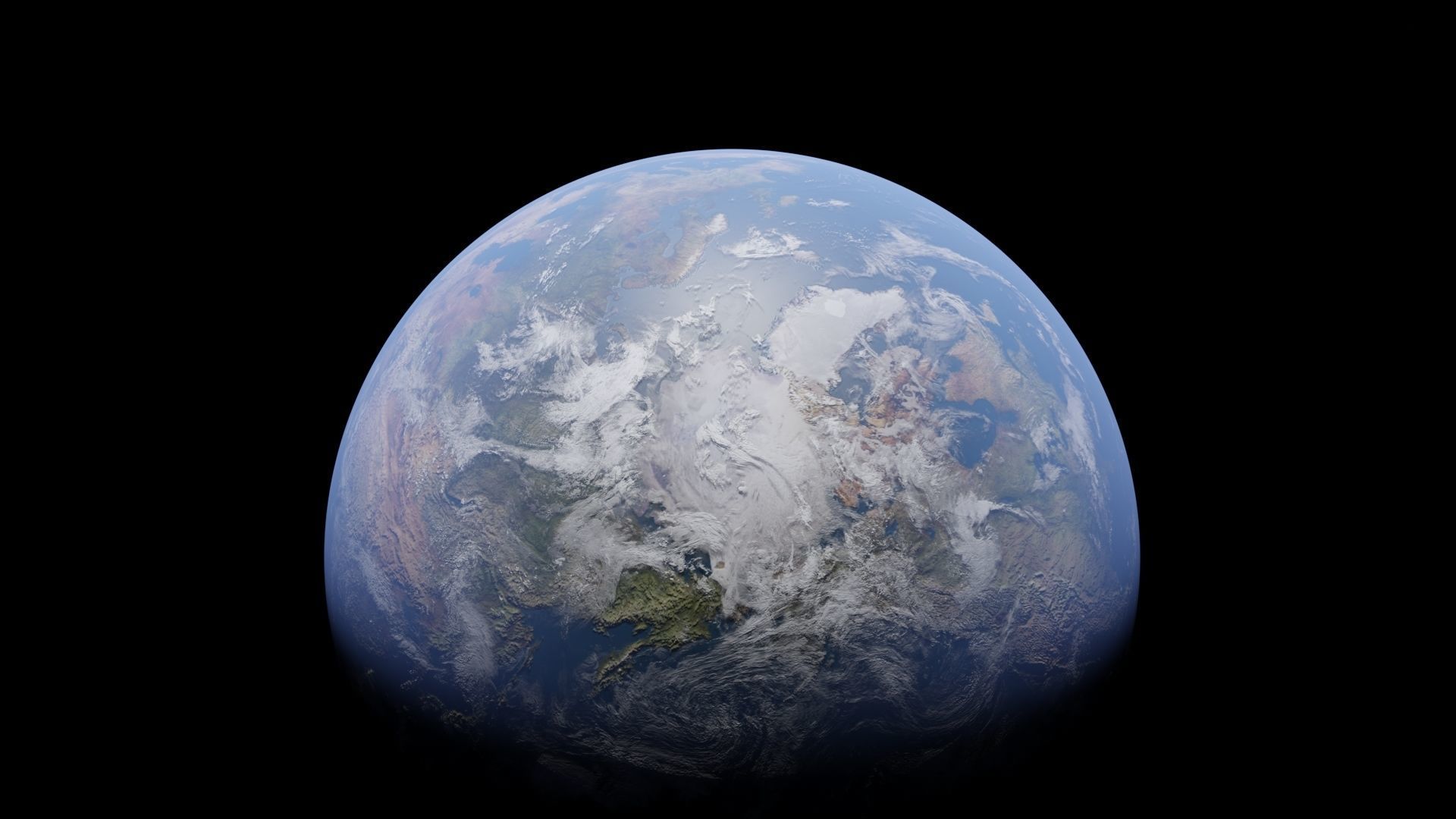 Earth - 3D from space 3D model_1