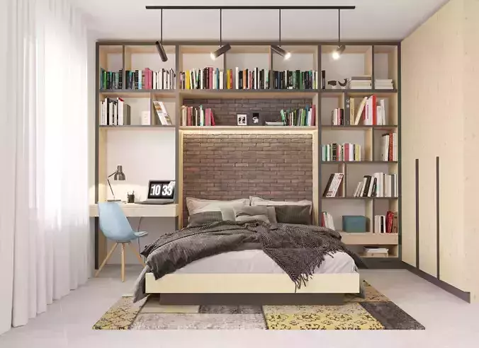 Scandinavian bedroom 3D model