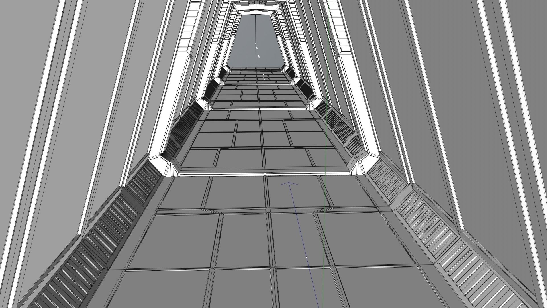 Sci Fi Tunnel Low-poly 3D model_12