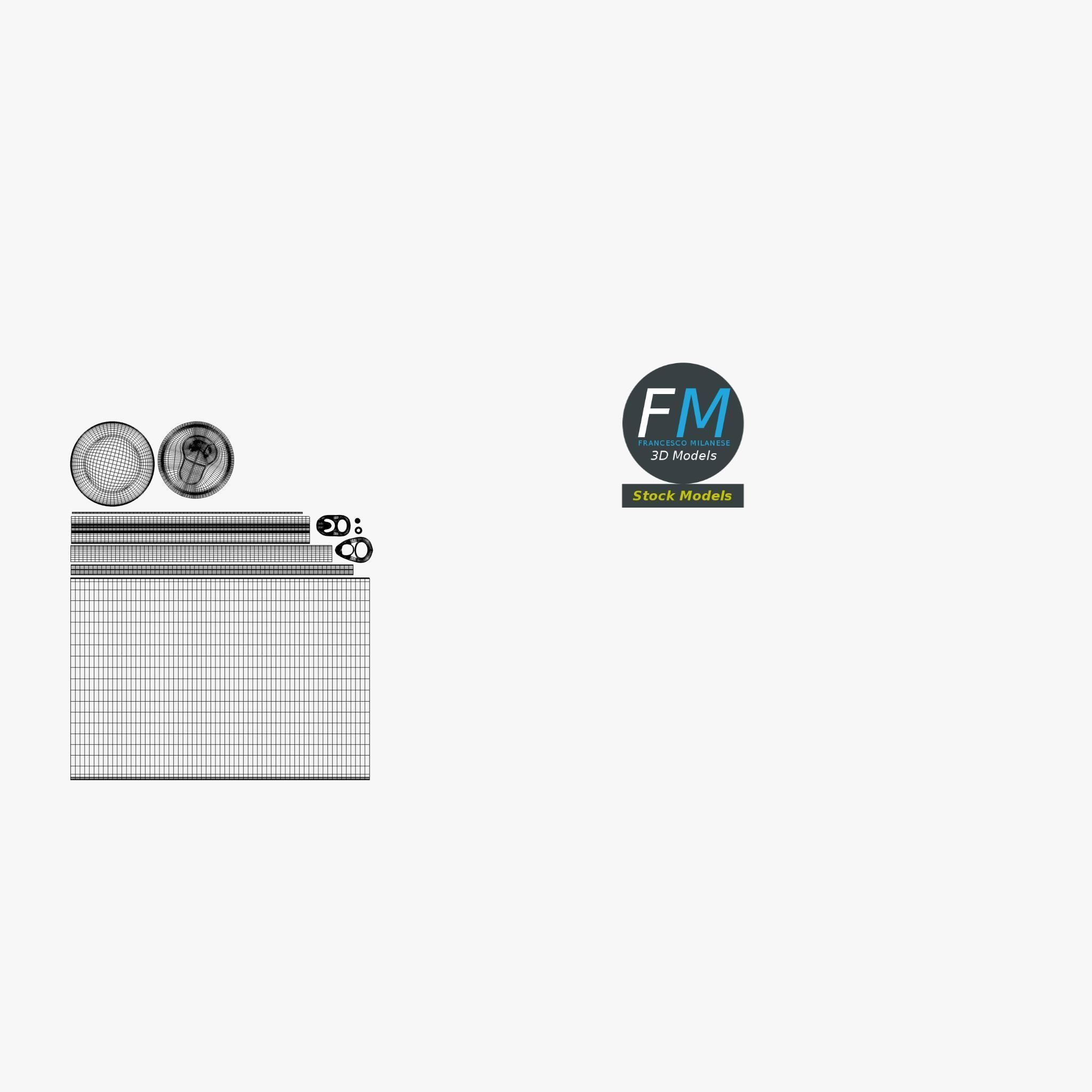 Pack of six tall soda cans 3D model_16