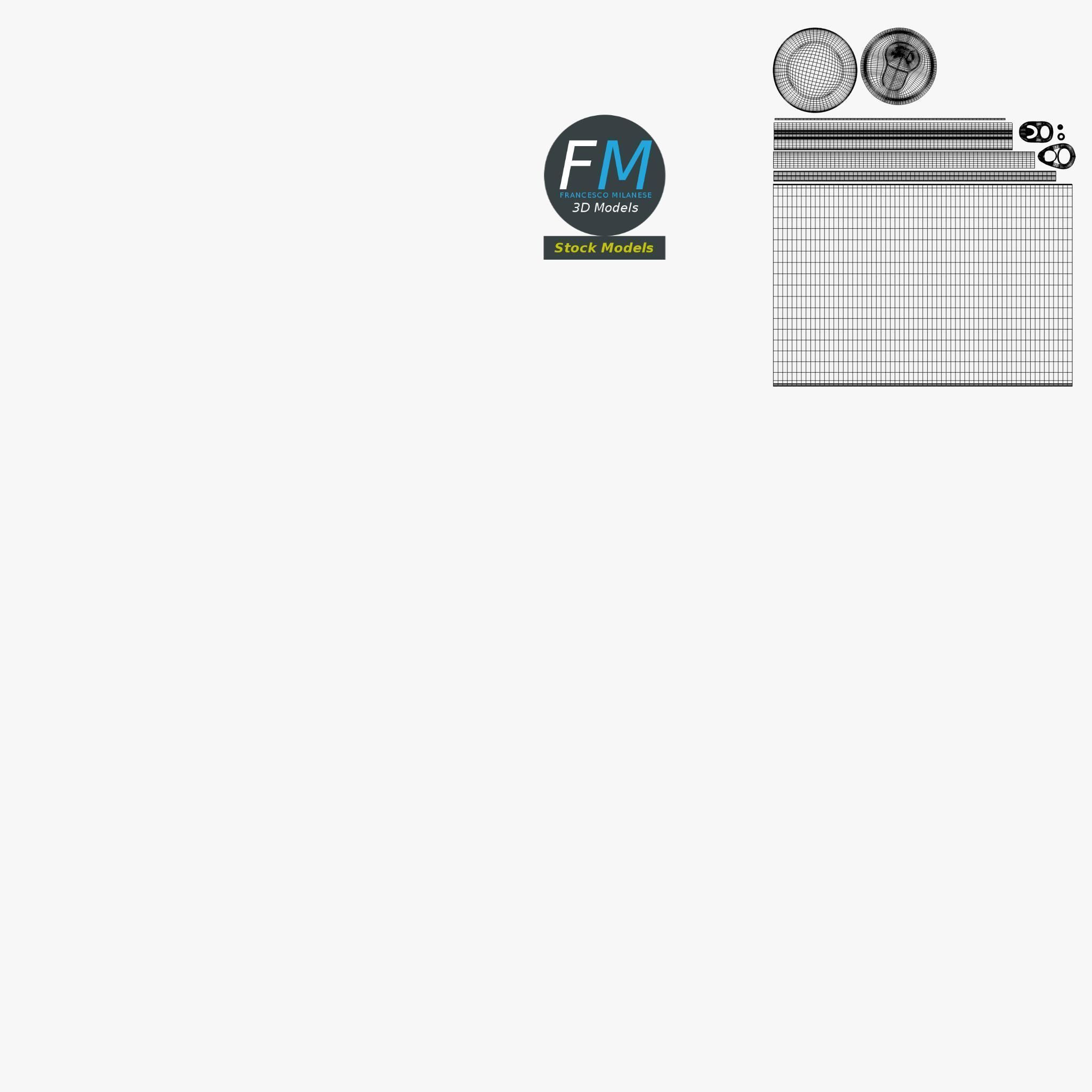 Pack of six tall soda cans 3D model_12