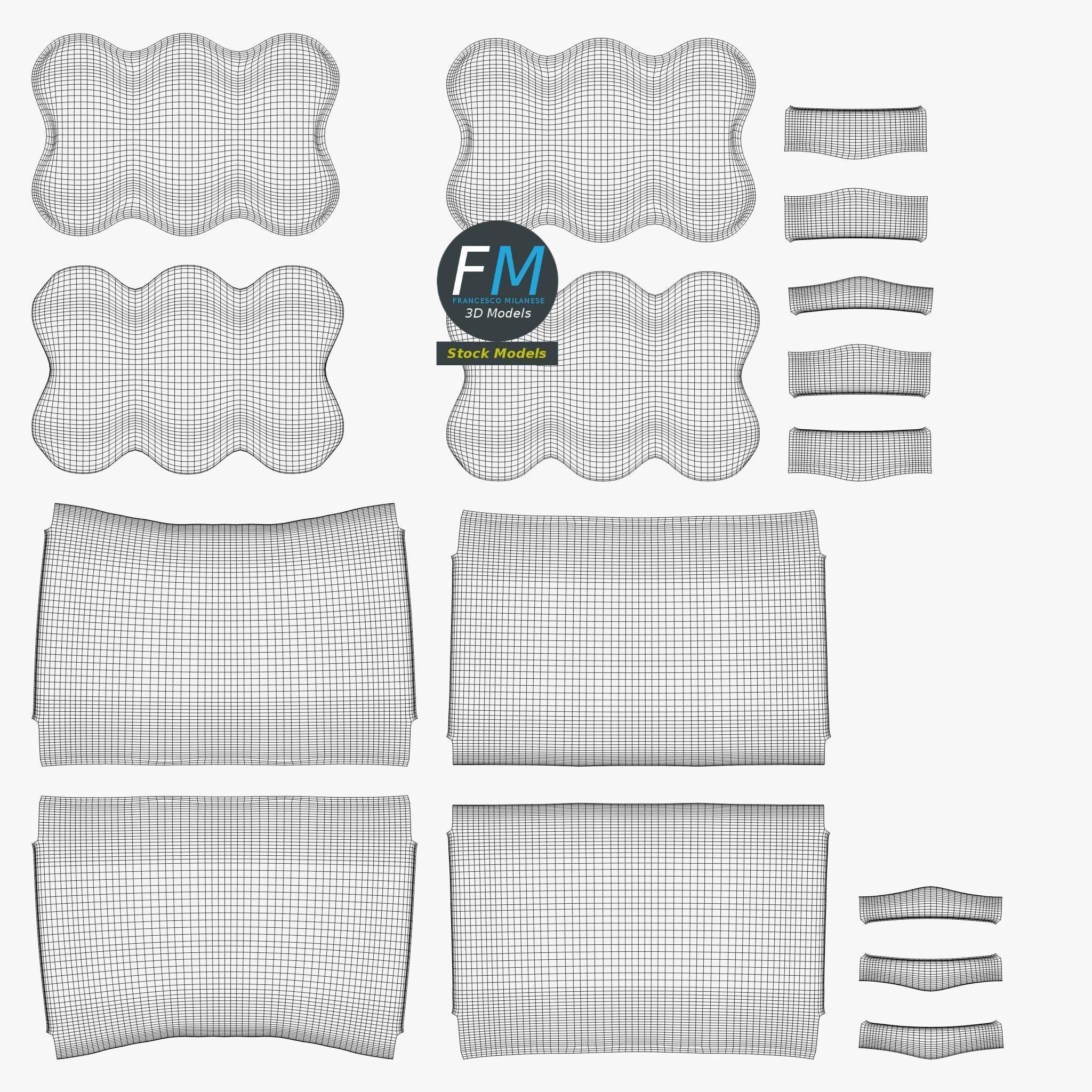 Pack of six tall soda cans 3D model_11