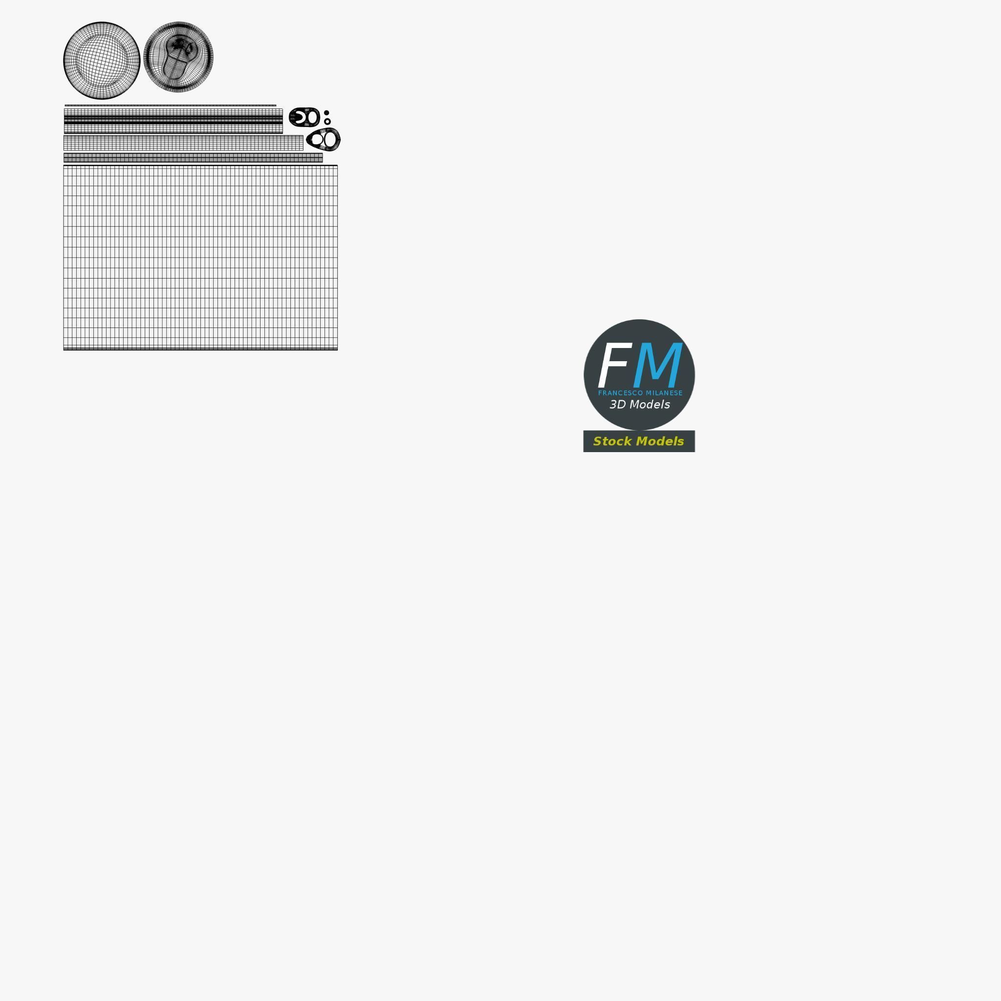 Pack of six tall soda cans 3D model_17