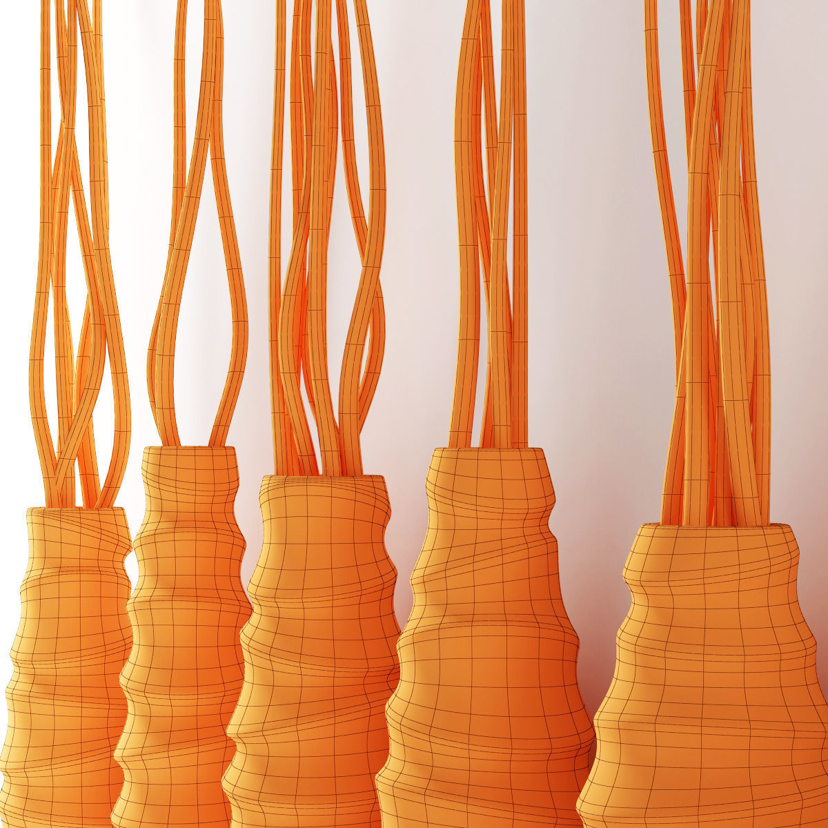 Vase concrete branch decor n6  3D model_11