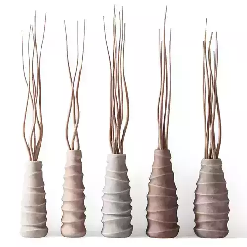 Vase concrete branch decor n6 