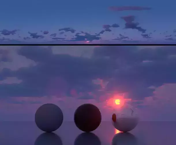 Skydome HDR - Hazy Dusk Sunset - 2