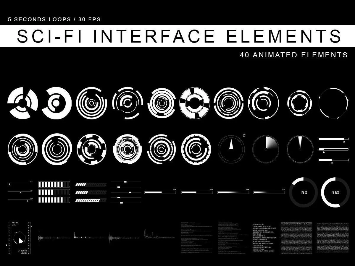 Sci-Fi Interface elements 3D model_0
