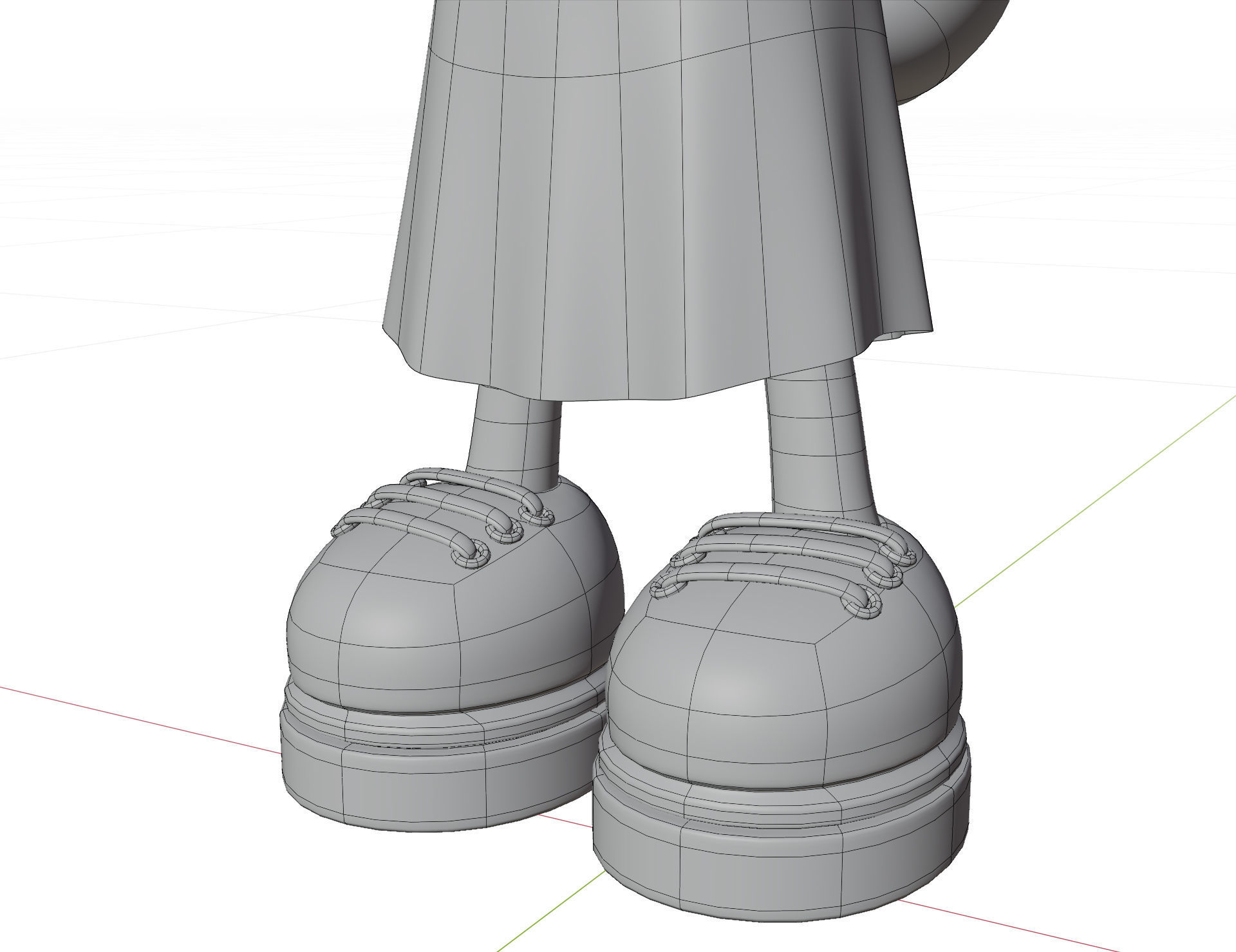 Cartoon chipmunk Low-poly 3D model_6