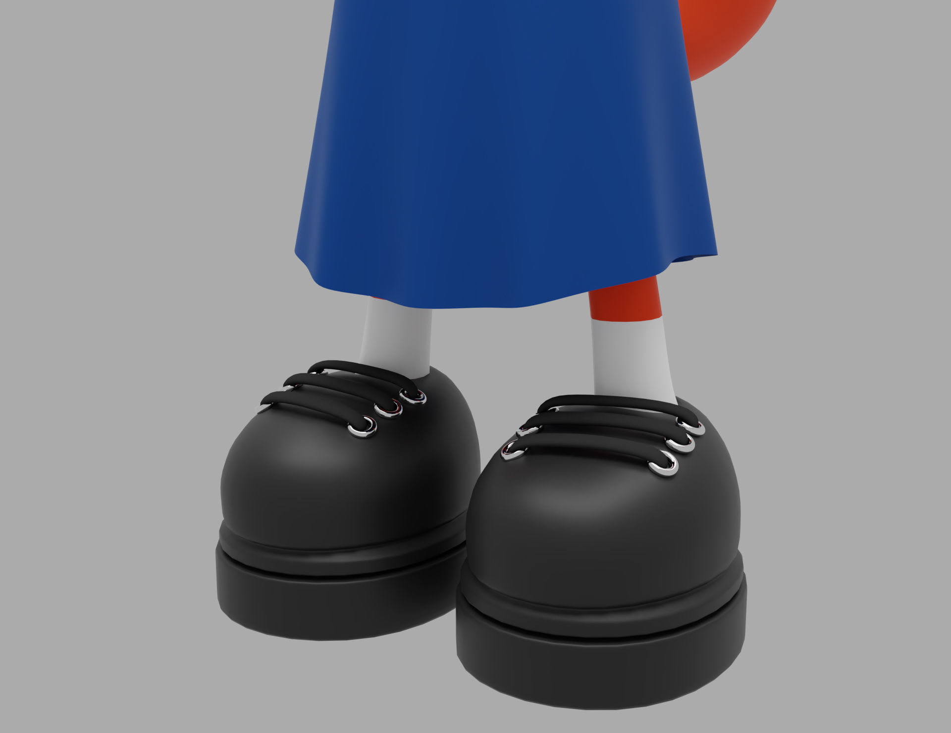 Cartoon chipmunk Low-poly 3D model_5