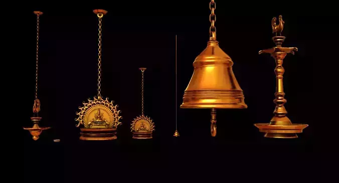 antique lights lamp 3d model