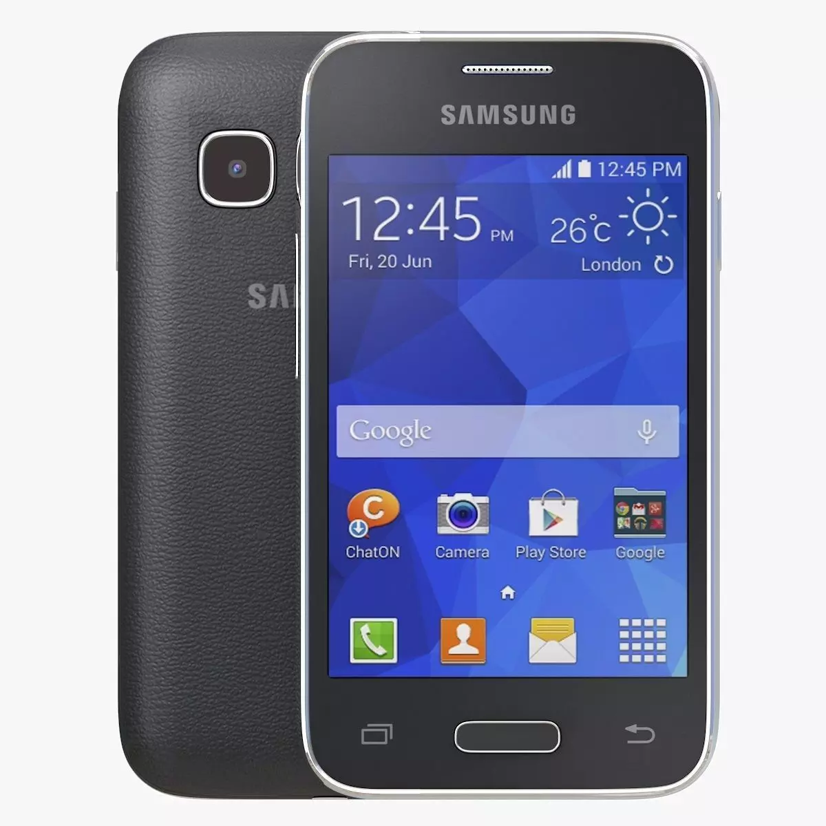 Samsung Galaxy Young 2 Black 3D model_0