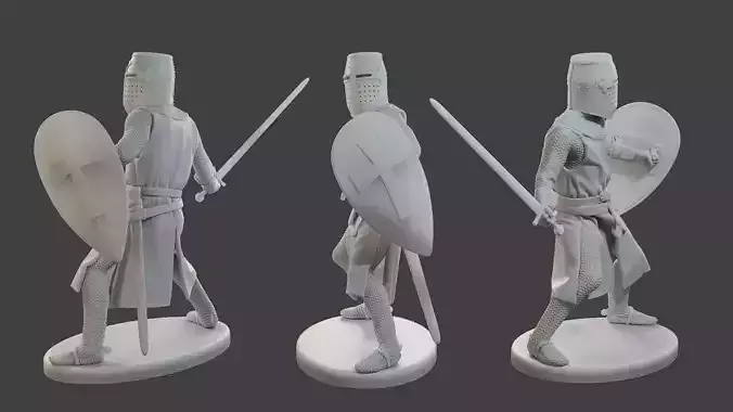 Knight Templar action3 T1 3D print model