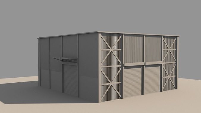 Godown or warehouse or storage place 3D model