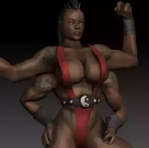 Sheeva 3D Print Model statue of female fighting game character