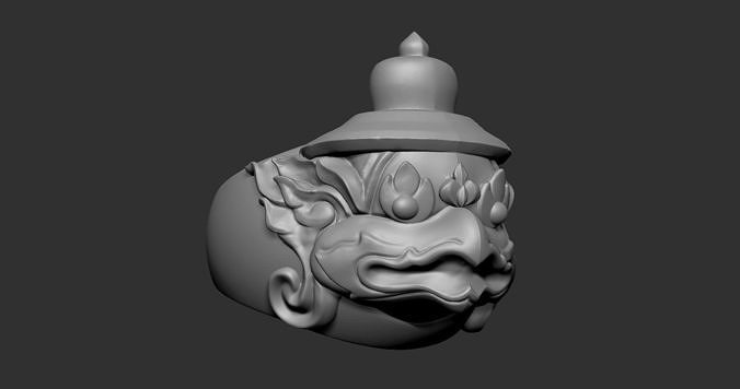 Garuda ring thai art 3D print model