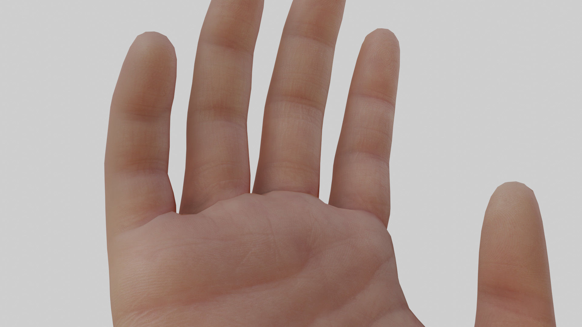 Rigged Hand With PBR Materials and Multiple Skins Low-poly 3D model_9