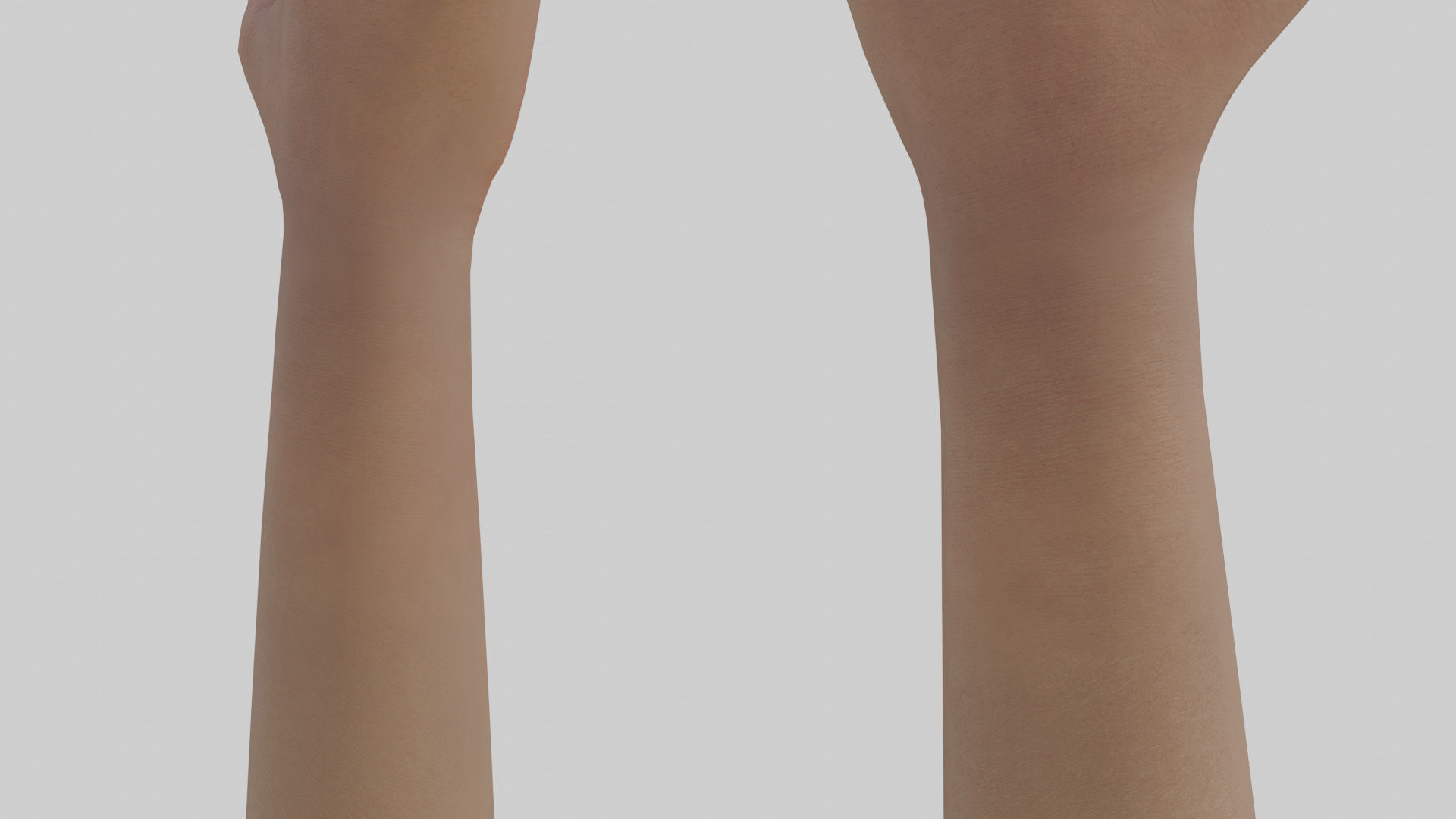 Rigged Hand With PBR Materials and Multiple Skins Low-poly 3D model_4