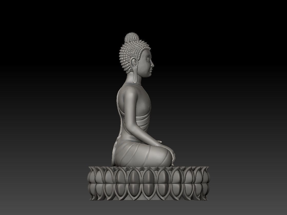Buddha Thai art 3D print model_3