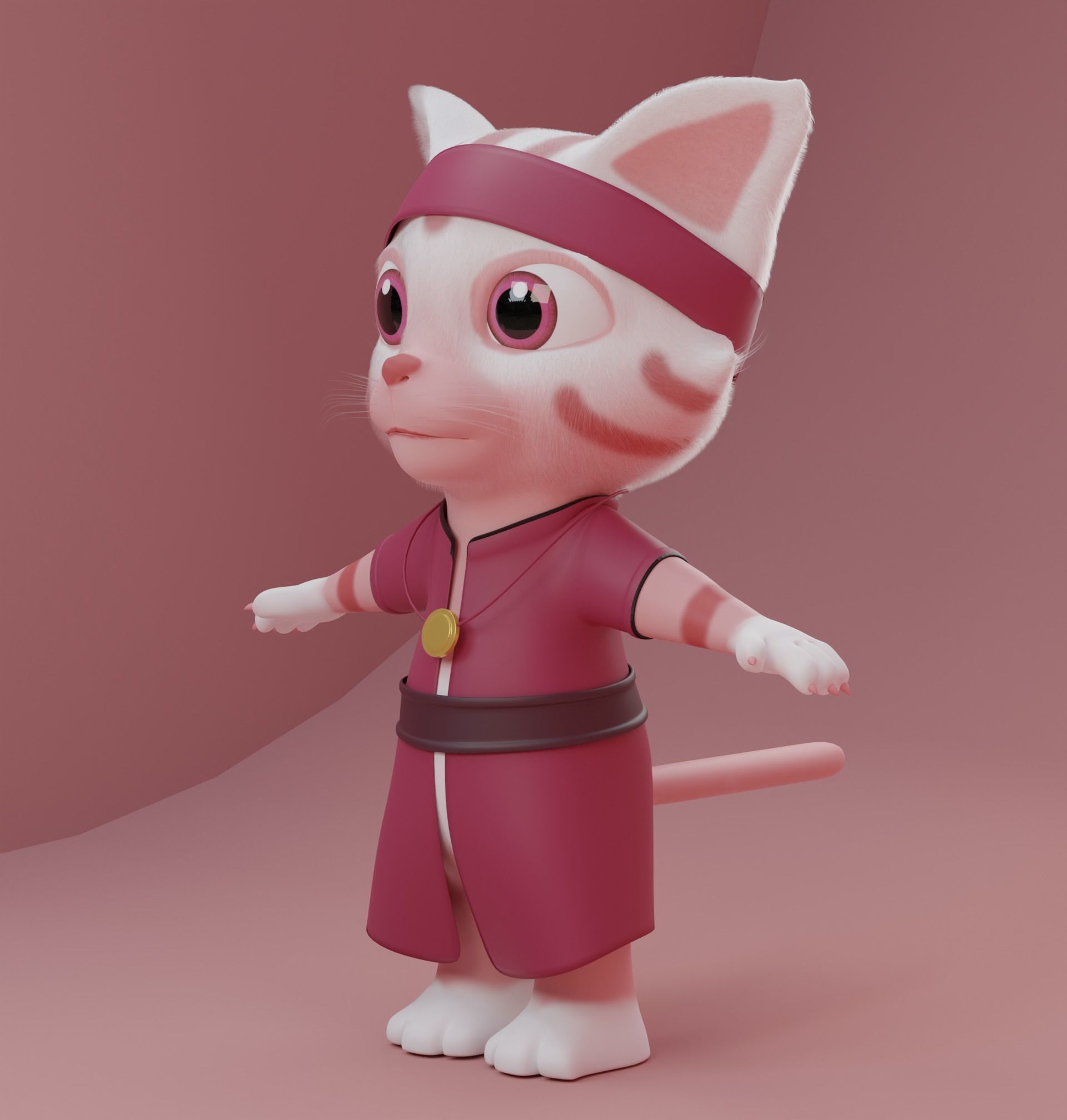 Cartoon Cat 3D model_1