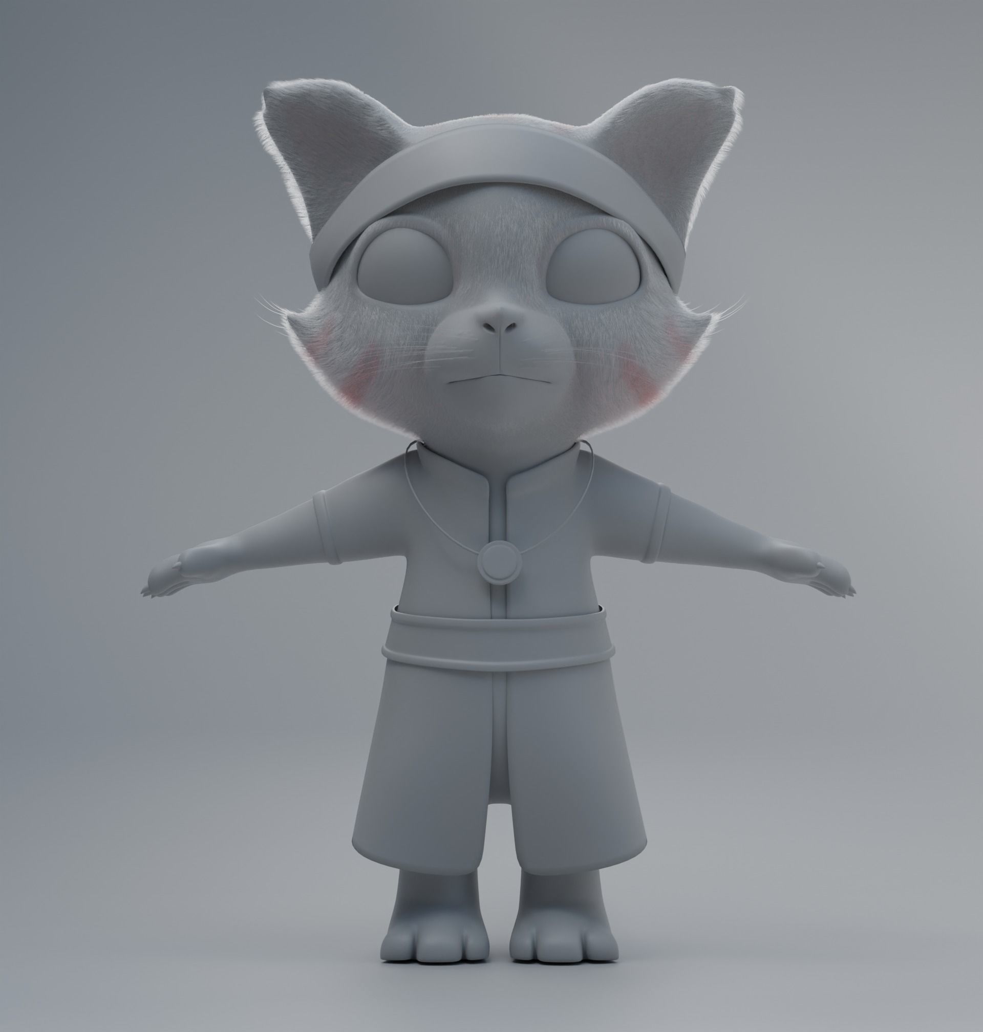 Cartoon Cat 3D model_2