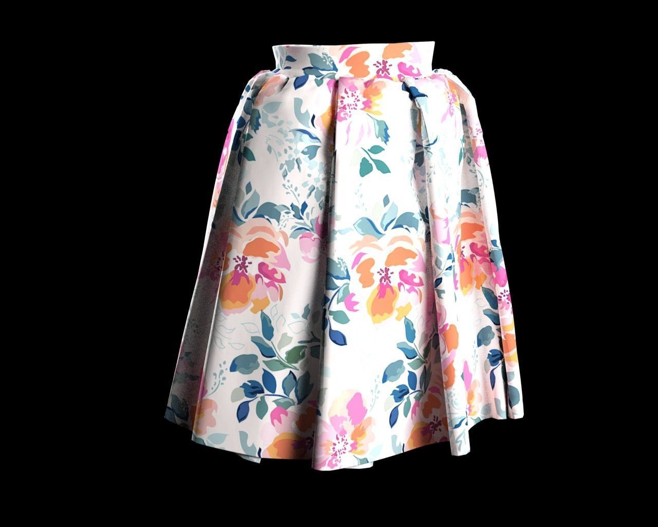 Stylish Designer Women Ballon Skirt 3D model 3D model_7