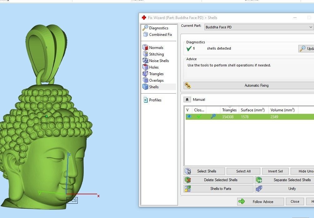  Buddha  Face Pendant Ready For 3D Print  3D print model_8