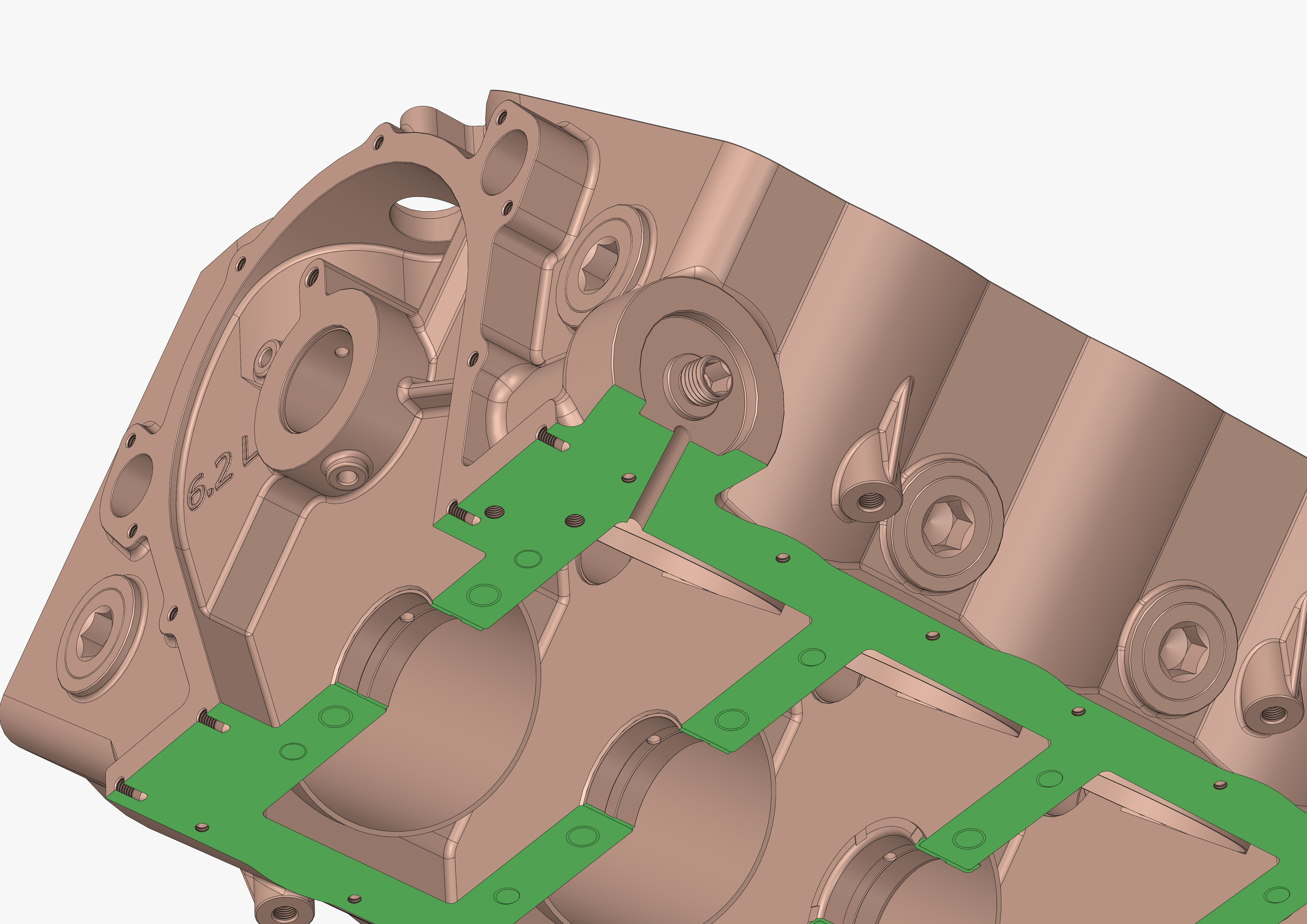 V8 Engine Block 3D model_34