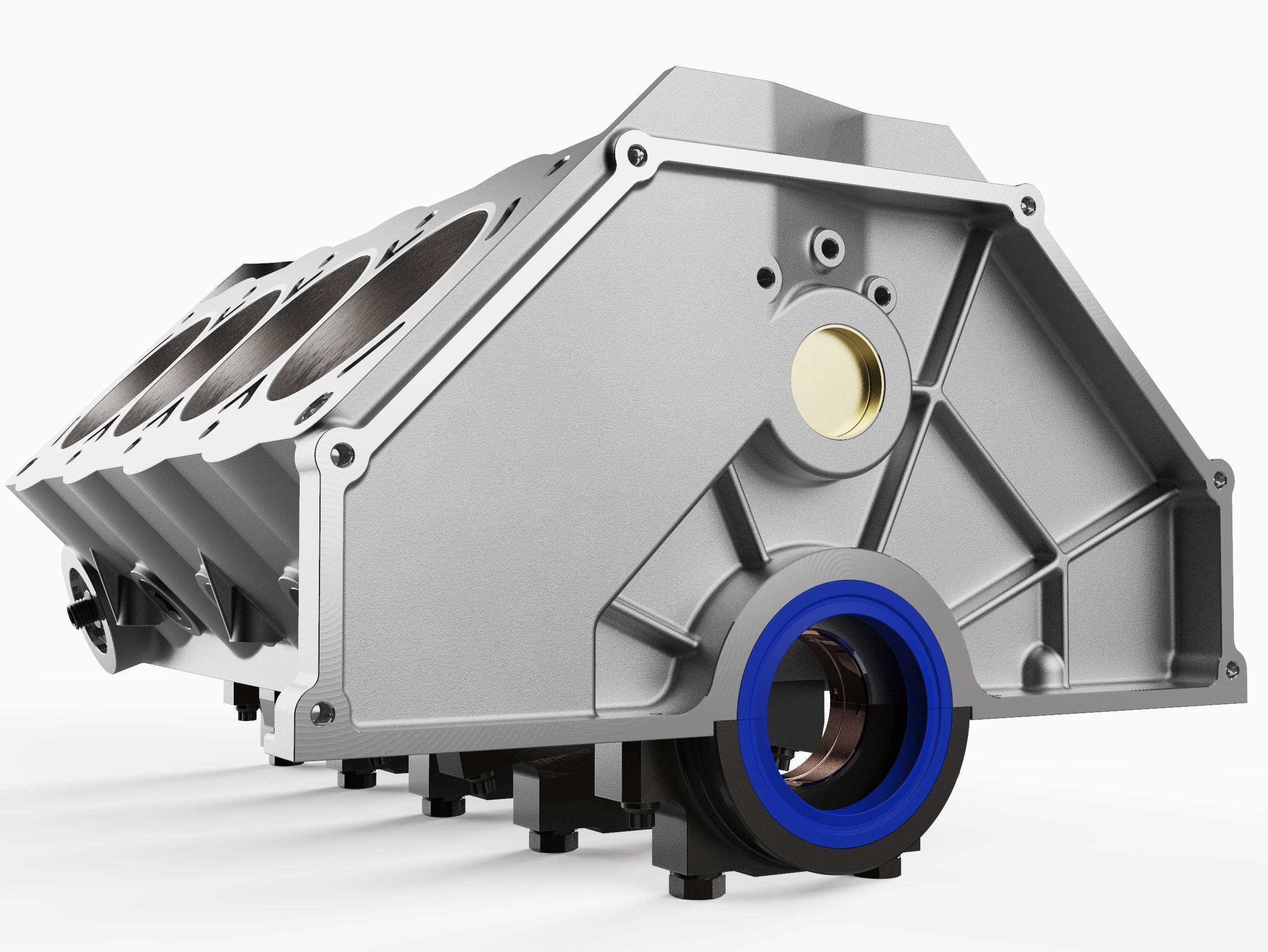 V8 Engine Block 3D model_9