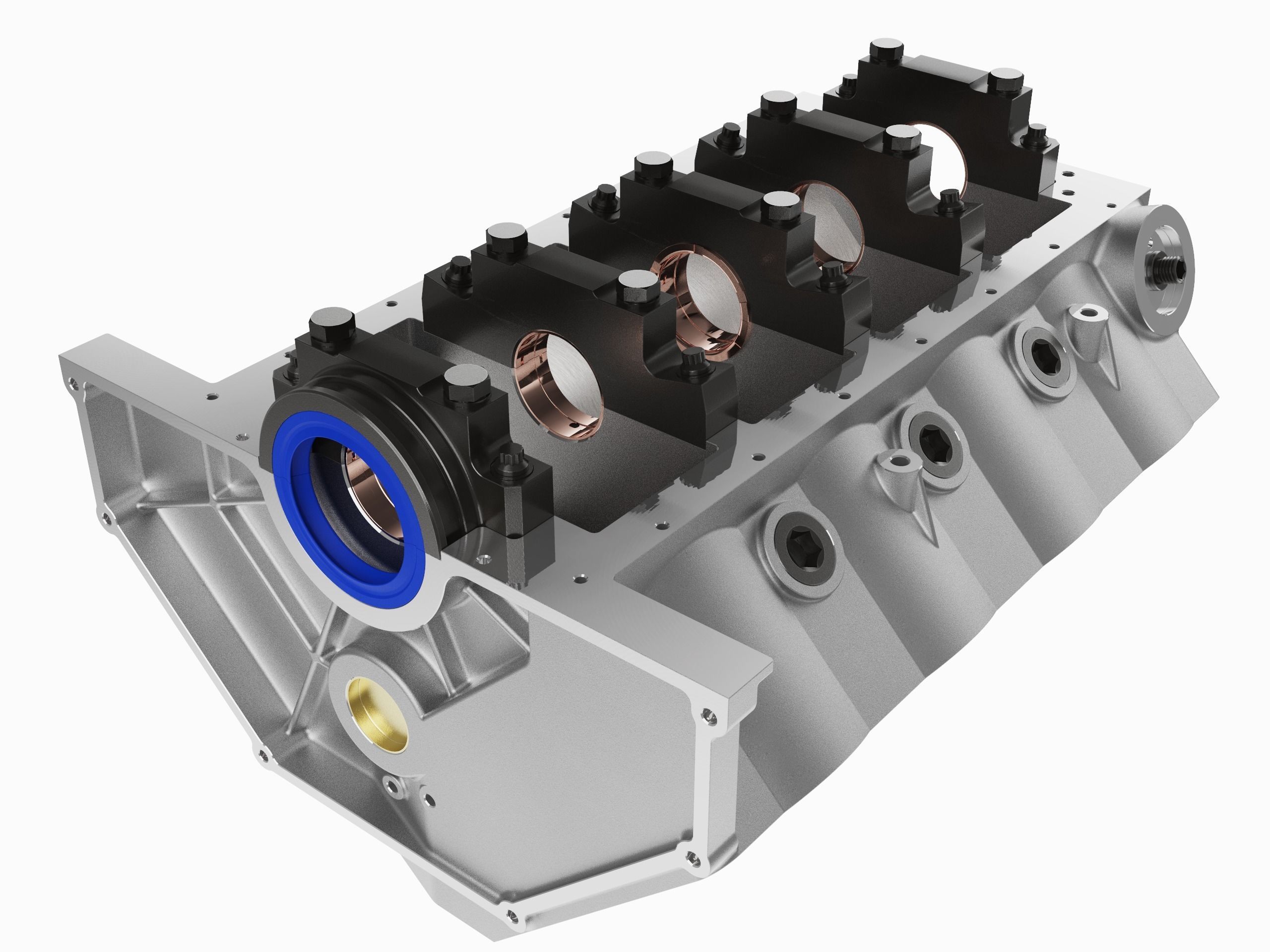 V8 Engine Block 3D model_11