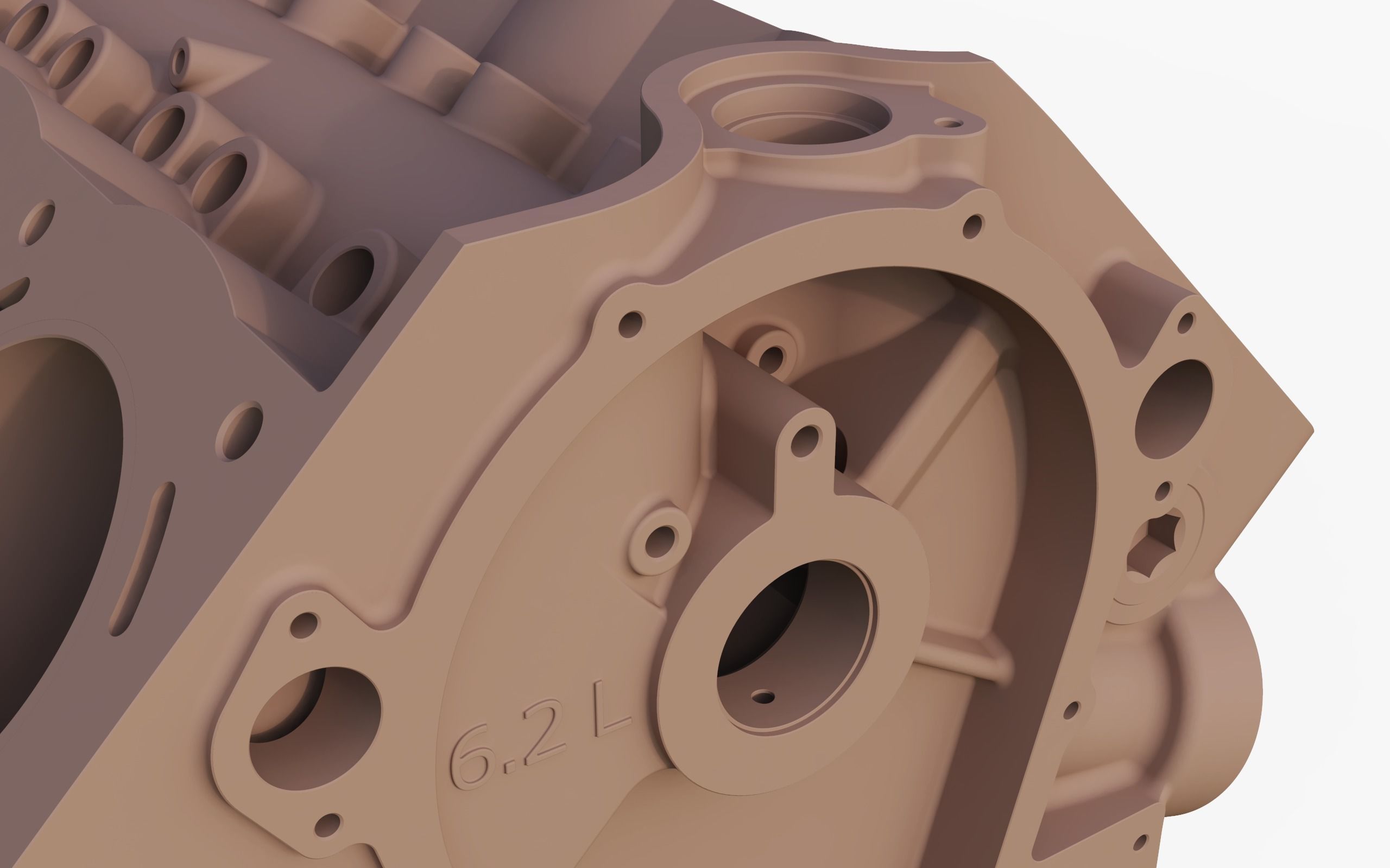 V8 Engine Block 3D model_29