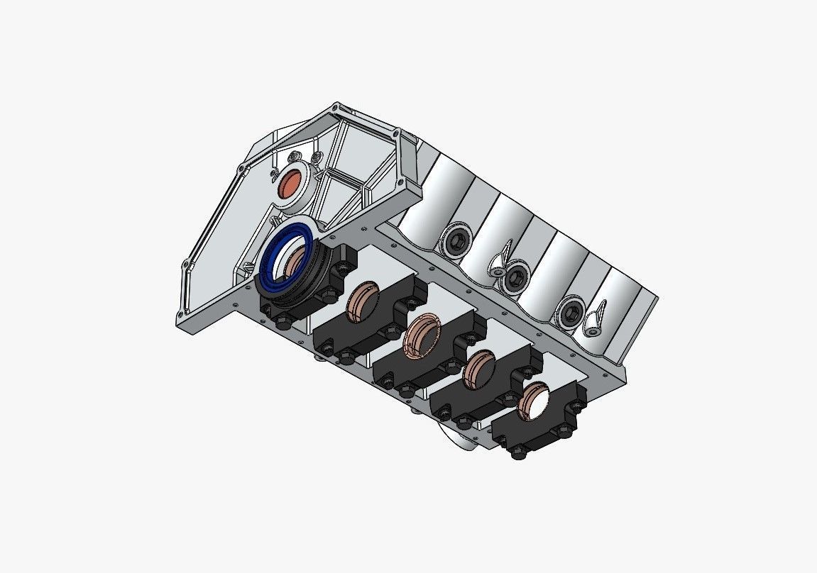 V8 Engine Block 3D model_58