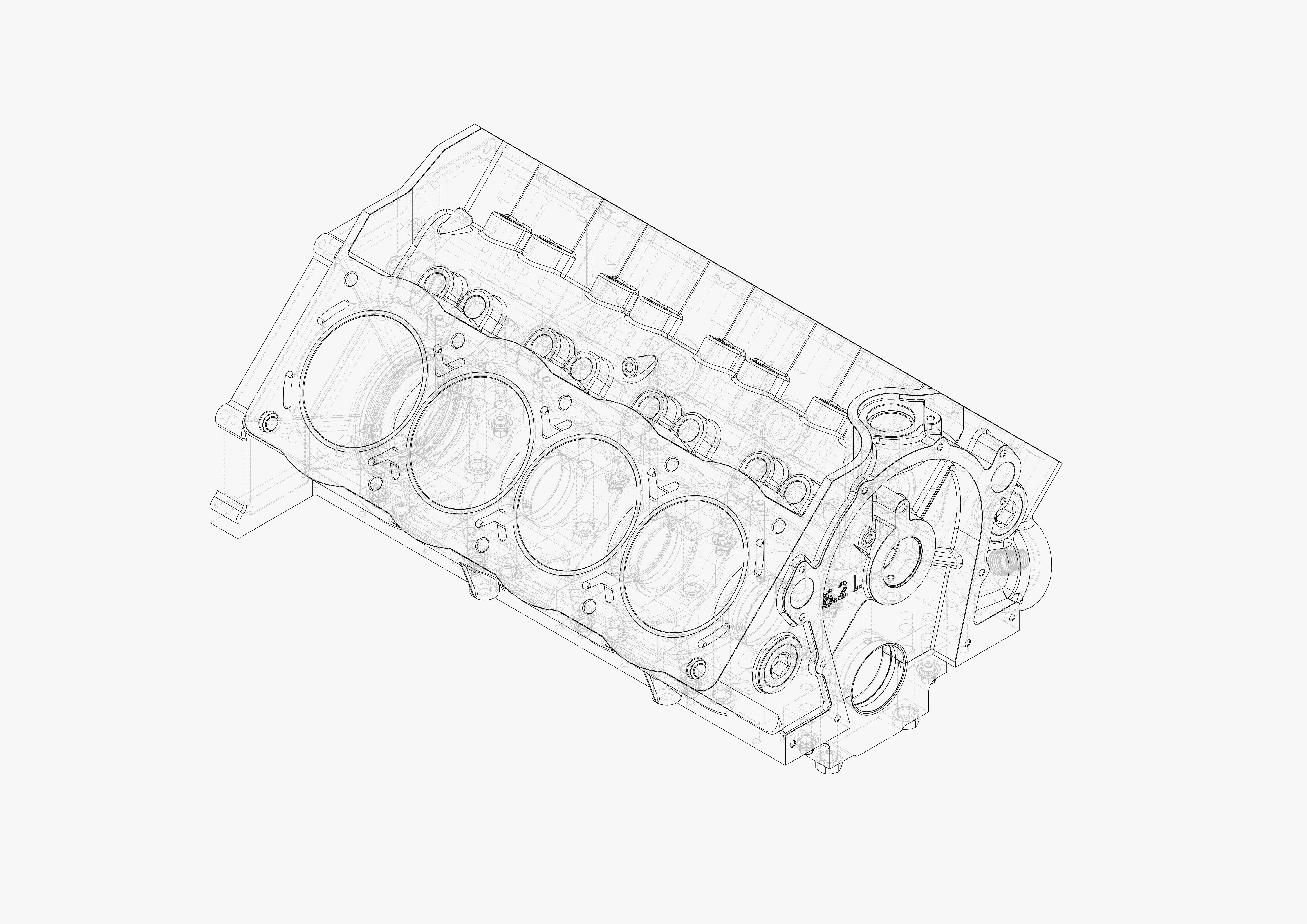 V8 Engine Block 3D model_39