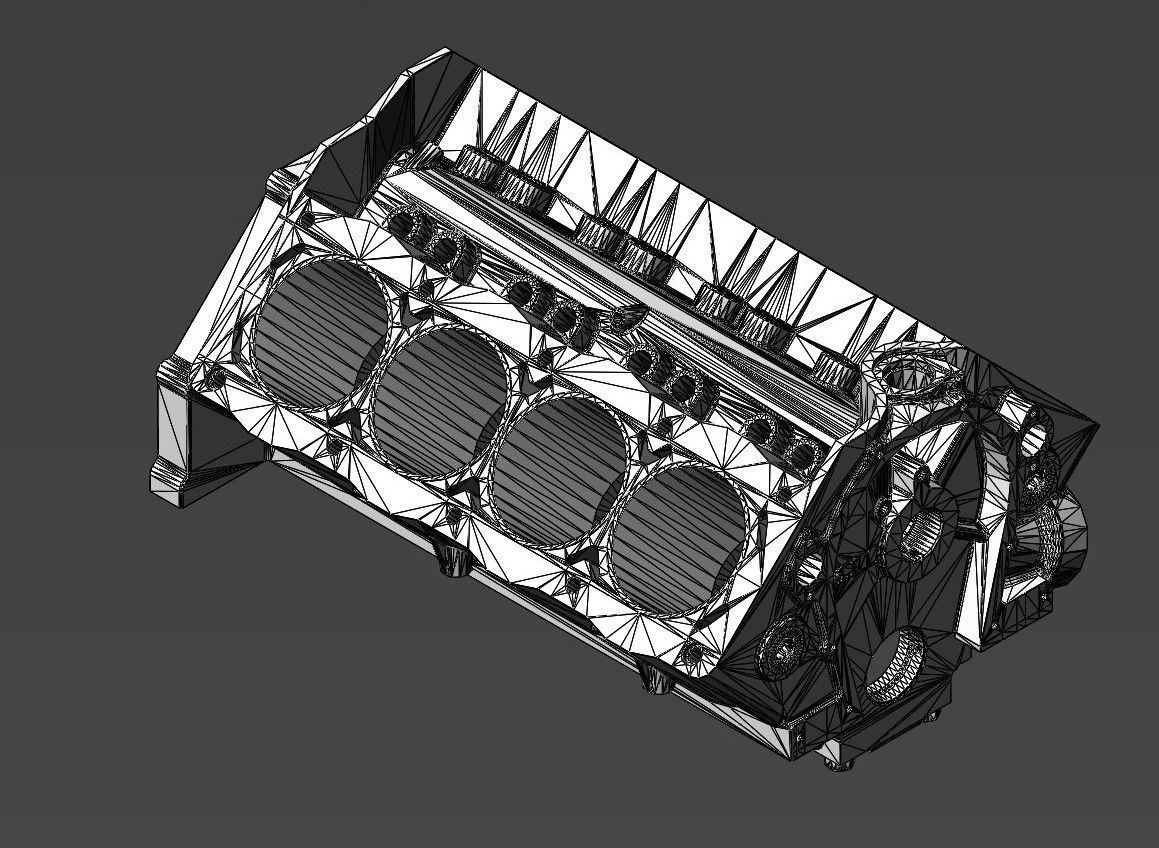V8 Engine Block 3D model_60